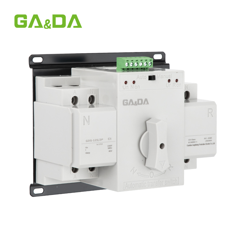 GADA 2p 3p 4p ATS 63A 125A Generator ATS Controller Automatic Transfer Switch Dual Power Changeover Switch CB Class