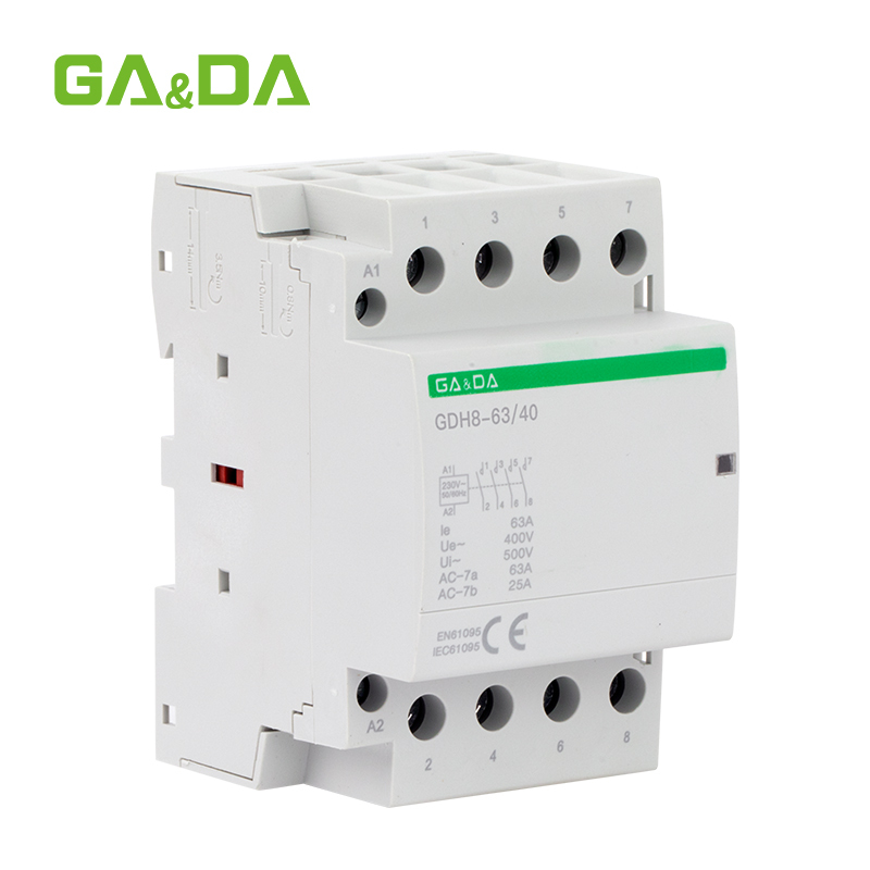 4P 63A 110VAC 220VAC Din Rail Household AC Contactor Electrical Type Contactor