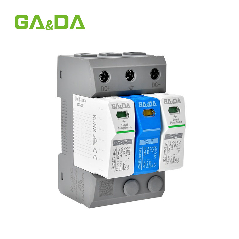 Strict quality control system Lightning Arrester DC Surge Protector 1000VDC SPD