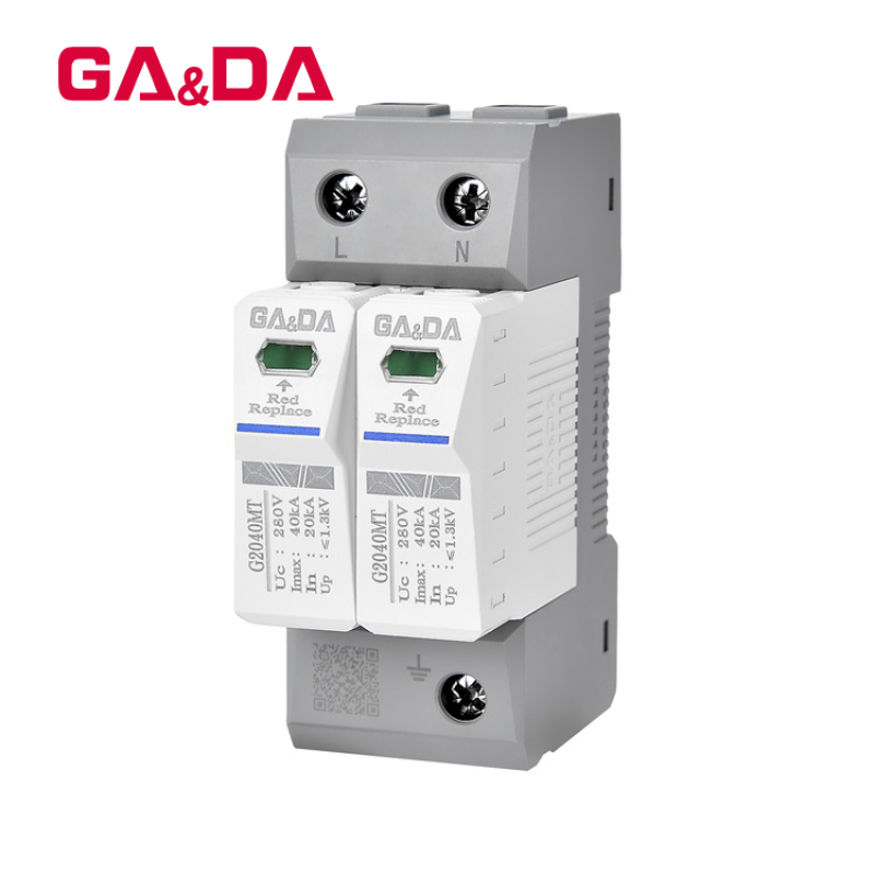 GADA Good Quality 35mm Din rails 20KA 40KA 80KA 280V AC 2P SPD power Surge Protector