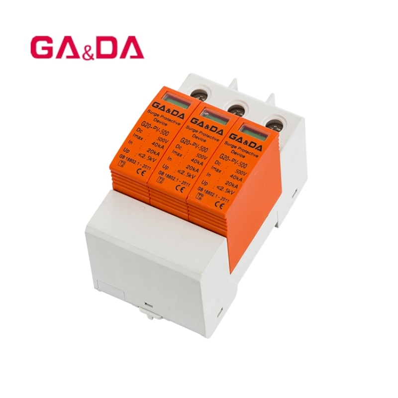 PV type power IP20 class 3P DC 500V solar pv lightning arrestor with promotion price