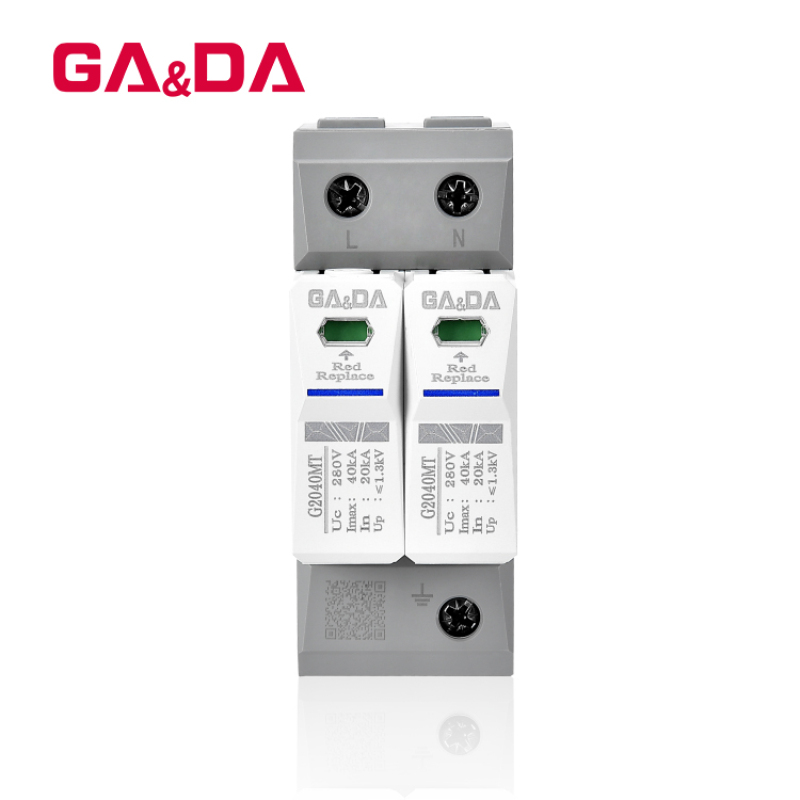 GADA Good Quality 35mm Din rails 20KA 40KA 80KA 280V AC 2P SPD power Surge Protector