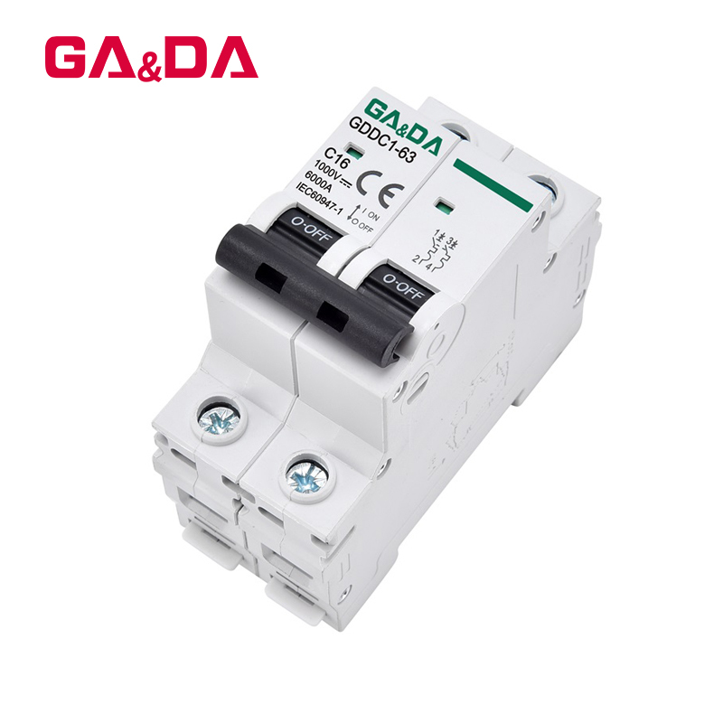 Professional Manufacture 2P 16A 1000V 4.5/6ka Mini DC MCB
