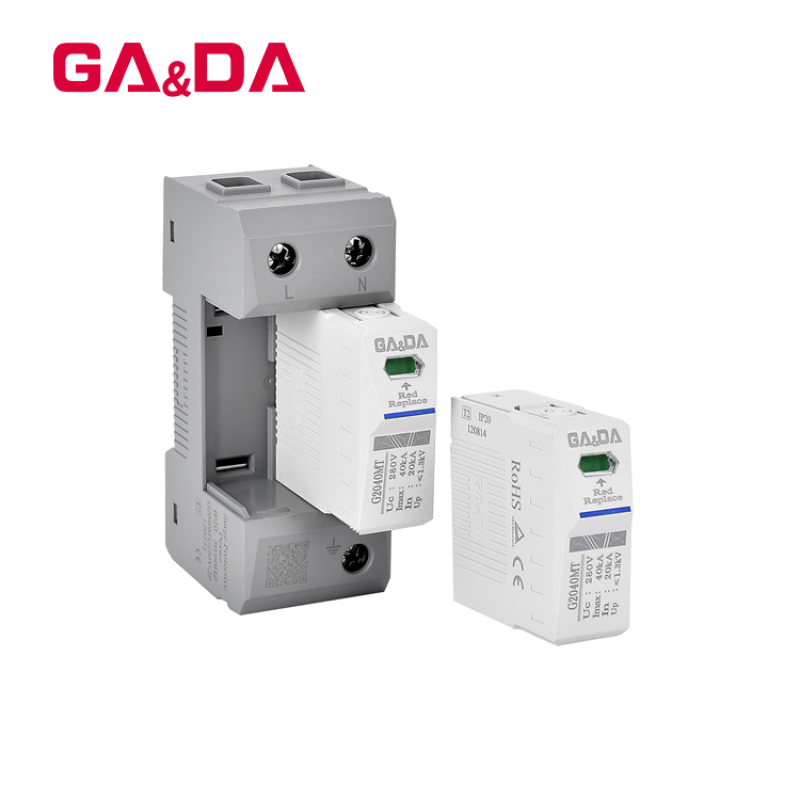 GADA Good Quality 35mm Din rails 20KA 40KA 80KA 280V AC 2P SPD power Surge Protector