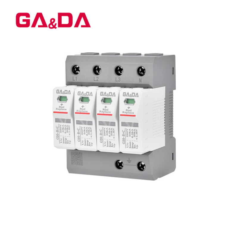 To supply 4P Power surge protection device 40KA AC surge lighting protection SPD