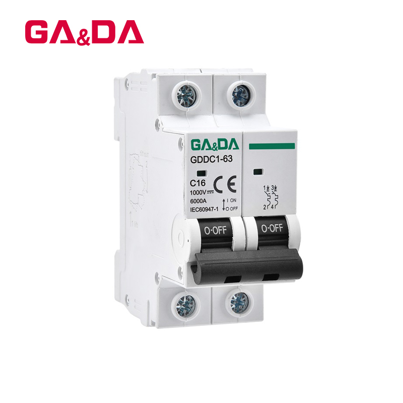New Professional Manufacturer DC 1000V 4.5/6KA 2P 16Amp Mini MCB