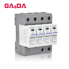 GADA Good Quality 35mm Din rails 20KA 40KA 160KA 280V  AC 4P SPD power Surge Protector