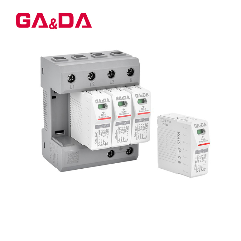 To supply 4P Power surge protection device 40KA AC surge lighting protection SPD