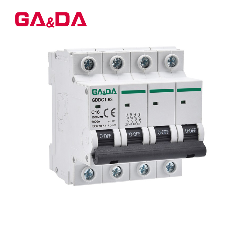 4p  Mini MCB 16A 4.5/6ka 1000v MCB    With CE Certificate