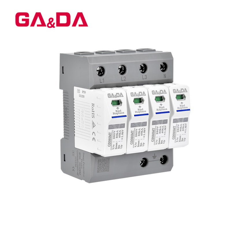 Open Electric Surge Protector 4P 280V AC Low Voltage Arrester Device spd 40k 80ka 240KA surge protector device