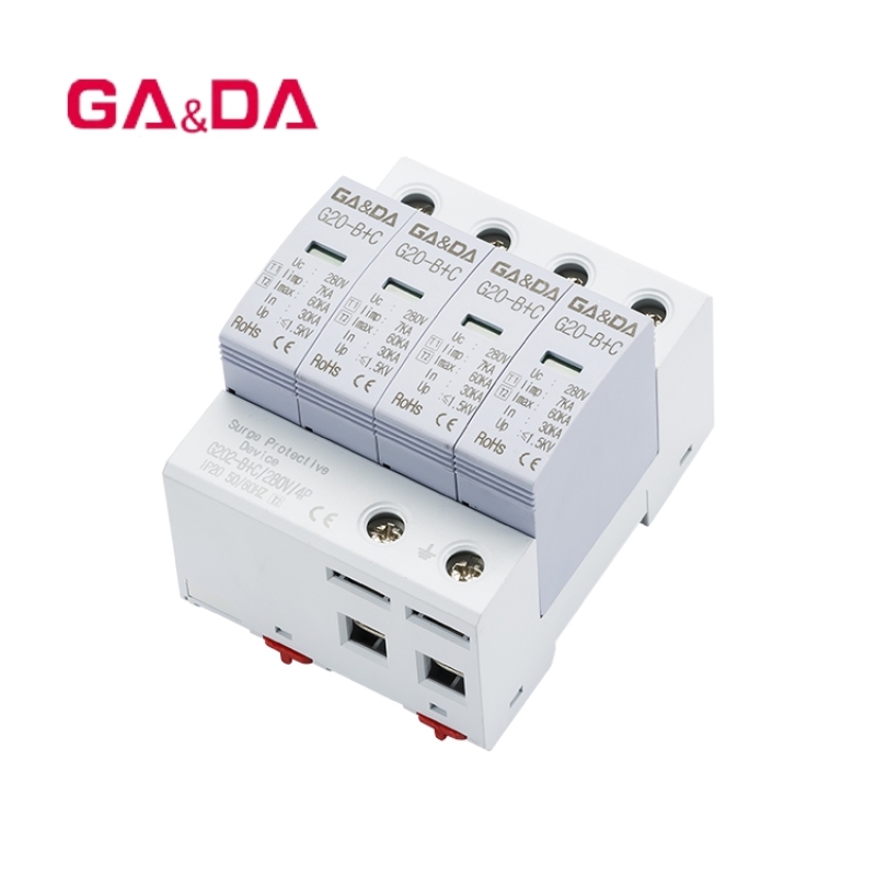 Warranty 1year b+c series T1+T2 7ka ac 385v electric surge protector tuv spd