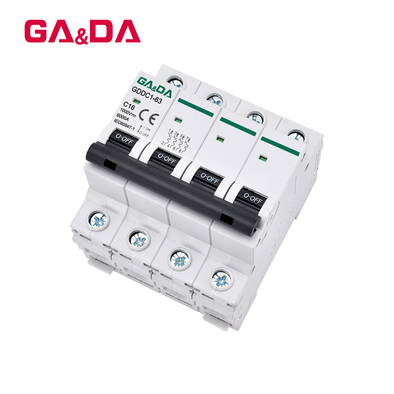 4p  Mini MCB 16A 4.5/6ka 1000v MCB    With CE Certificate