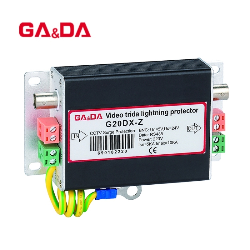 GADA BNC RS485 interface 3in1 signal cctv lightning arrester 1 phase surge arrester