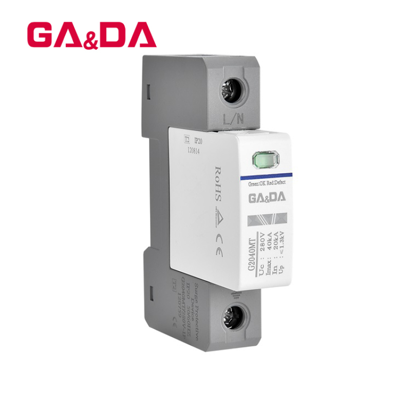 AC 280V 20KA 40KA Solar System Surge Protection Device T2 Class C Lightning Arrester Energy SPD