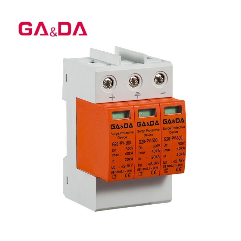 PV type power IP20 class 3P DC 500V solar pv lightning arrestor with promotion price
