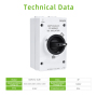 Reliable IP66 outdoor pv Isolation Switch 4p 32A 1000v dc changeover switch solar switch