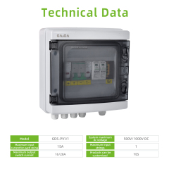IP65 Plastic PV Combiner Box 1 In 1 Out Waterproof 500V Solar DC 2 String 500V Junction Box 4 Input 1 Output