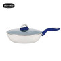 aluminium ceramic coating deep frying pan with round shapes in the world