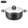 Press aluminumteflon non-stick casserole insulated thermal casserole hot pot