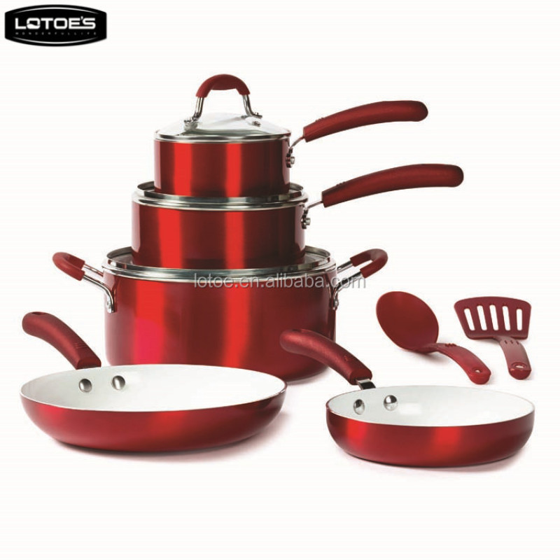 Yongkang LOTOE pressed nonstick ceramic coating kitchen set cookware casserole sauce pan frying pan
