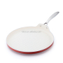 white ceramic coating round multi BBQ grill pan with ridges