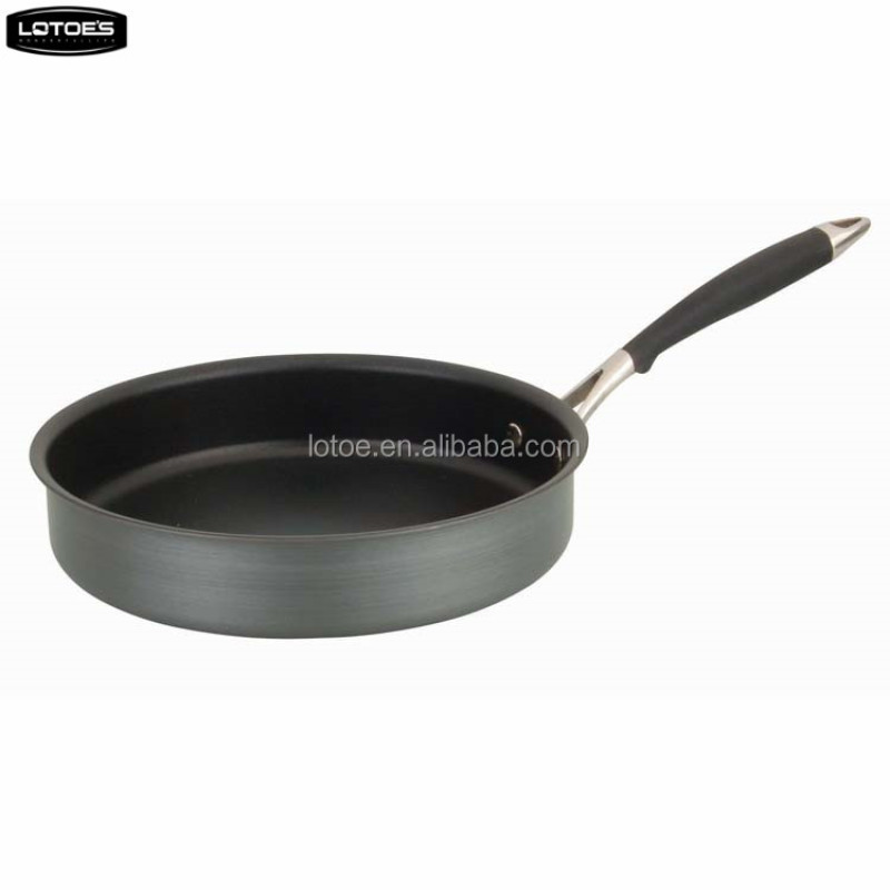 pressed aluminium hard anodized frying pan
