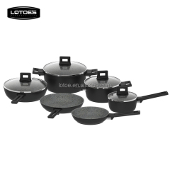 stone-coated granite aluminium non-stick cookware sets