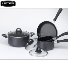 ZHEJIANG LOTOE pressed aluminium non stick cookware set with double handle
