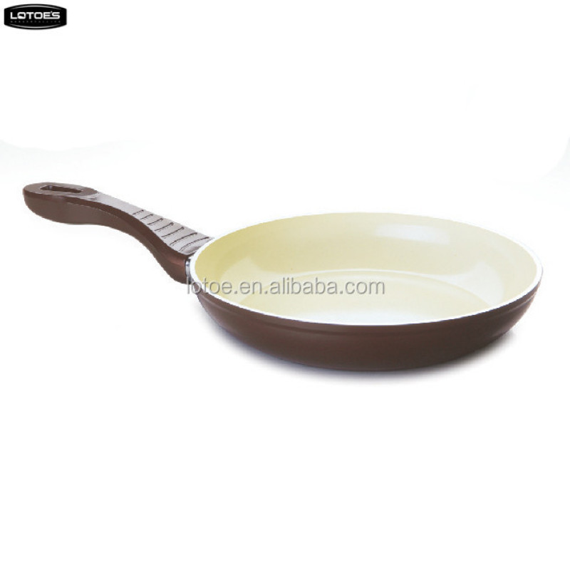 Wuyi LOTOE ceramic coating aluminium forged household frying pan with soft touch handle