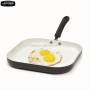 square non-stick white ceramic aluminium grill pan