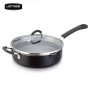 new designed non stick coating aluminium deep frying pan with lip