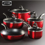 Lotoe's colorful non-stick aluminum ceramic cookware set china cookware sets