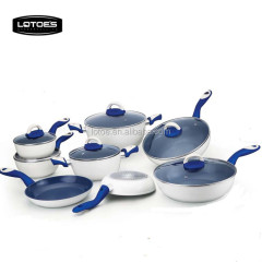 Yongkang LOTOE aluminium enamel forged kitchen set cookware sauce pan fry pan wok casserole