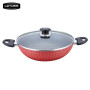 2018 LOTOE'S Aluminum Non-stick Colorful Silk Printing Coating Cooking Wok Pan Cookware