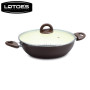 Wuyi LOTOE ceramic aluminium forged household cooking pot casserole with induction bottom