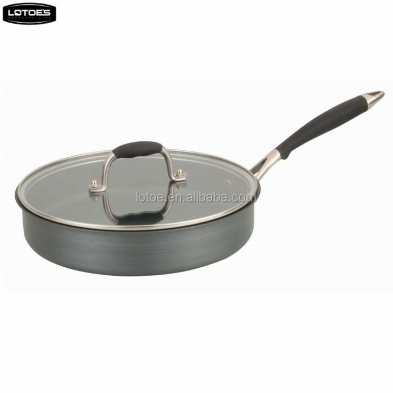 pressed aluminium hard anodized frying pan