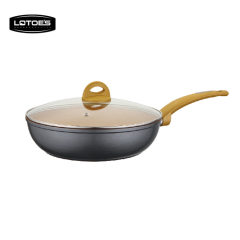 Forged special bottom deep fry pan/Heated evenly forged deep fry pan/Ceramic coating deep fry pan