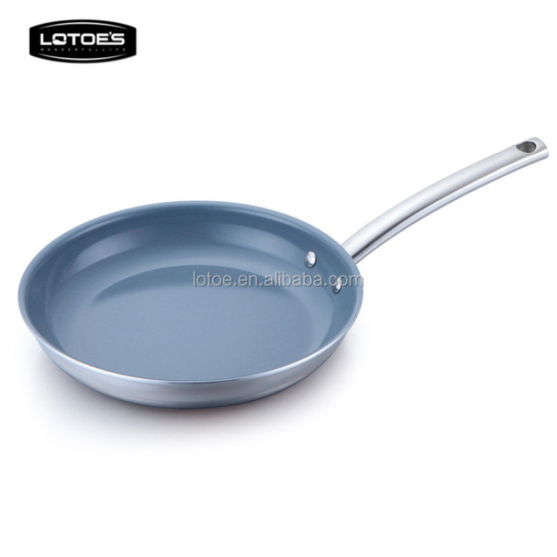Lotoe's flared sides larger cooking space ceramic uneven wok pan