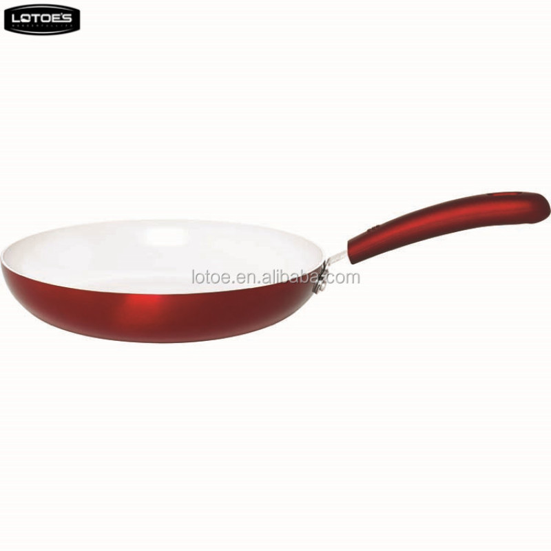 ZHEJIANG LOTOE pressed aluminium non stick cookware set with white ceramic coating
