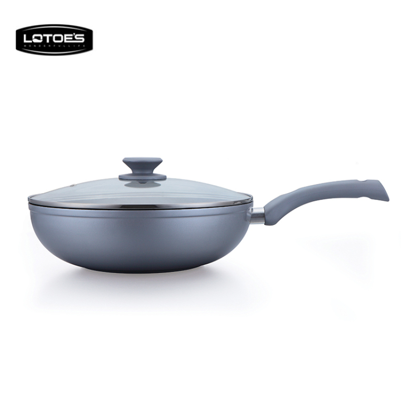 Warm color coating wok pan/forged wok pan/pressed wok pan