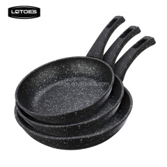 Stone coating 28cm forged fry pan with glass lid