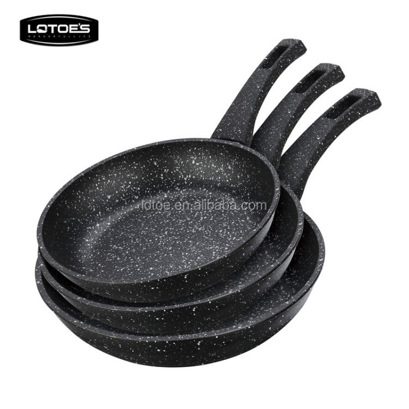 Stone coating 28cm forged fry pan with glass lid