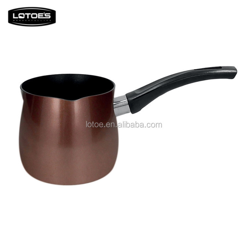 Non-stick coffee cup and milk pot