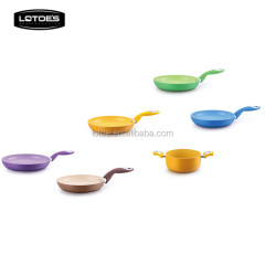 Colorful ceramic non-stick coating aluminum fry pan