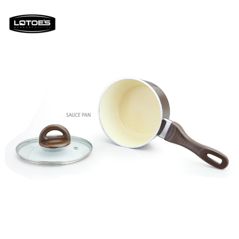 Home Kitchen Cooking Modern Durable Wear-resisting Aluminum Press Nonstick Sauce Pan