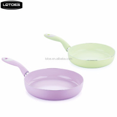Wuyi LOTOE ceramic non-stick pressed aluminium household frying pan with soft touch handle