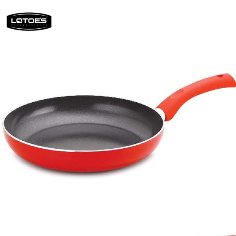 round non-stick white ceramic coated aluminium inductuin fry pan