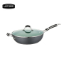 New design ceramic cookware kitchen/hard anodized deep fry pan restaurant cookware