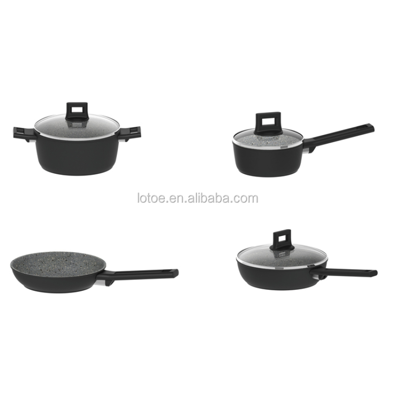 stone-coated granite aluminium non-stick cookware sets
