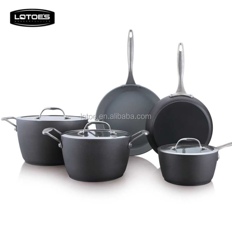 Lotoe's cookware set rough suface treatment non-stick coating frying pan saute pan